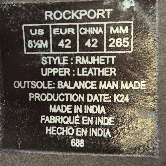 ROCKPORT Men's Jhett Sandals Sz: 8.5 Dark Brown Nubuck - Picture 12 of 13